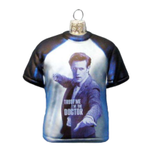 Doctor Who - T-Shirt Shape 3.5" Glass Xmas Ornament